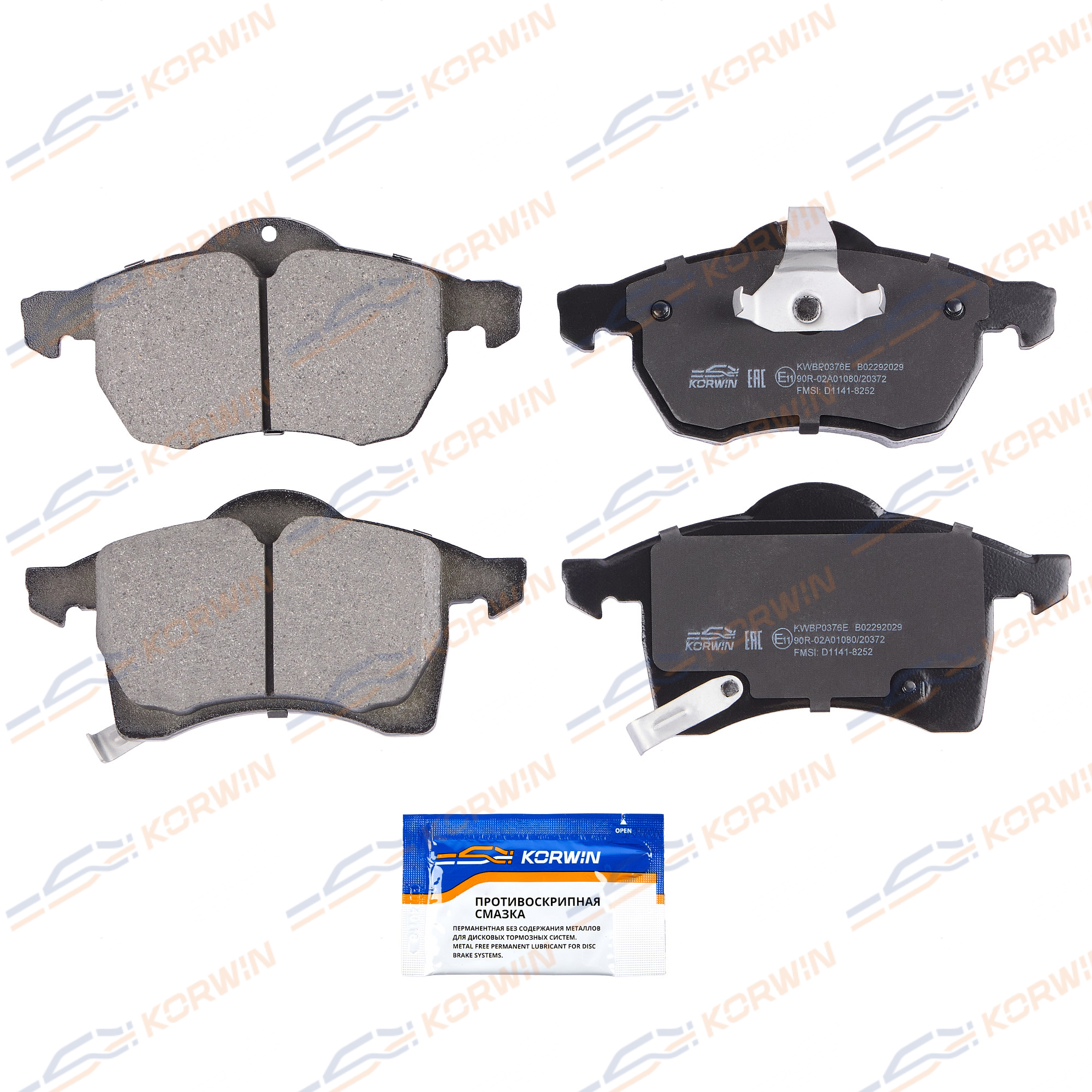 Колодки тормозные перед. ECOLine. Opel Astra G 98-/Zafira A 99-_KORWIN