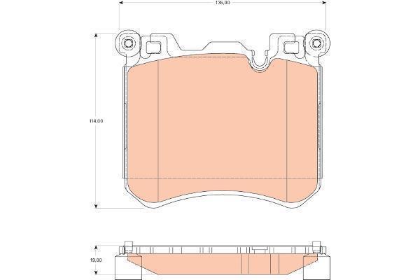 Колодки тормозные BMW X5 (E70, F15) 06-, X6 (E71, E72) передние \ TRW GDB1826