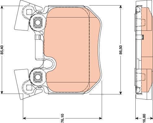 Колодки тормозные BMW E90 3.0 со спортивной ходовой частью TRW