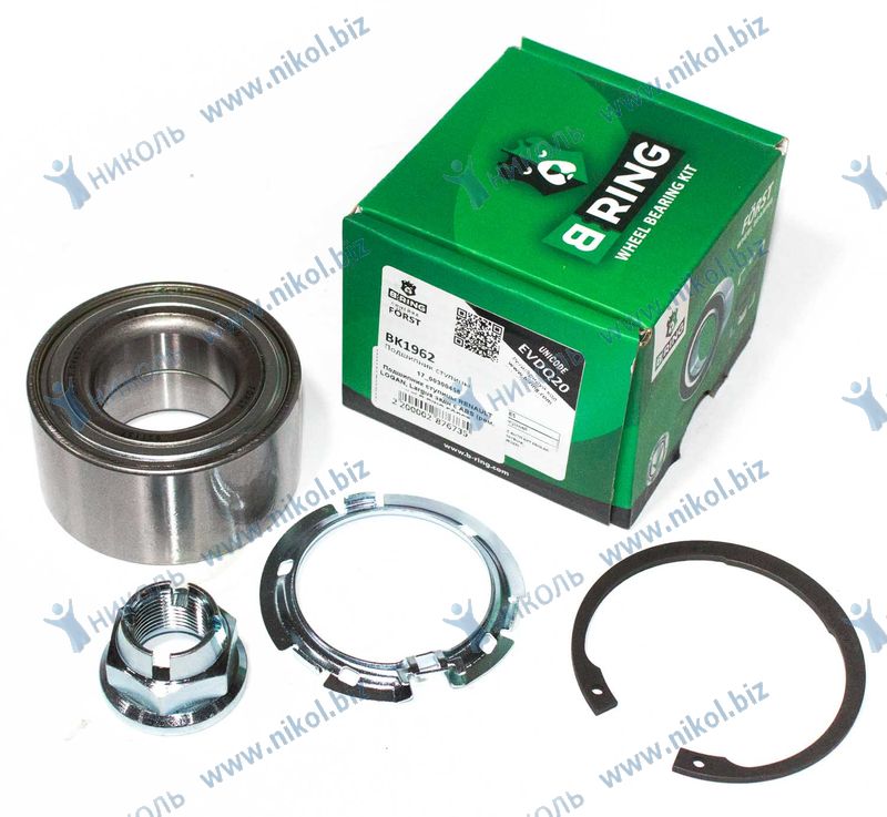 яяПодшипник ступицы Renault Logan 04-09; Nissan Micra III 03- передней (+ABS) B-Ring*