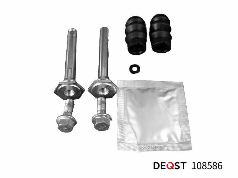 Ремкомплект суппорта FORD TRANSIT 00-06 компл.напр.пер. (направляющая o10 mm, суппорт bosch) \ 108586 DEQST