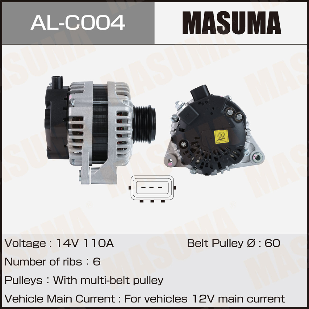 Генератор CHERY / SQR481F (14V/110A) Masuma