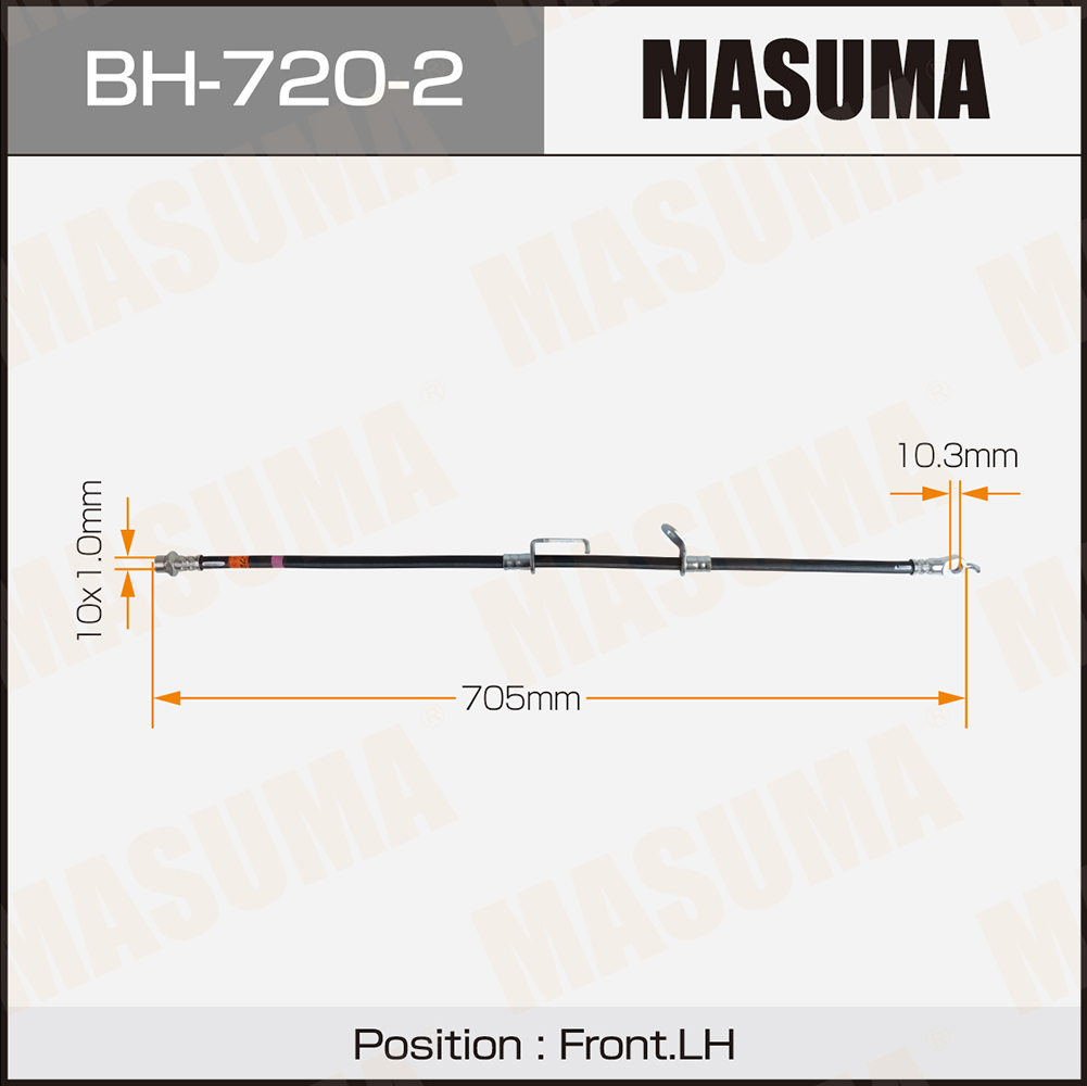 Шланг тормозной Toyota SAI / AZK10 front LH Masuma