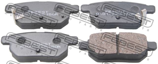 Колодки тормозные Toyota Corolla (E150,E180) 06-, Auris 07-, Yaris 05- задние (Akebono) \ FEBEST 0101-ZZE150R