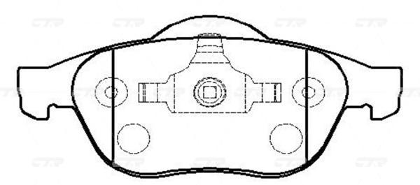 Колодки тормозные / Renault Laguna ll 00- пер. =GDB1468 / GK0910 (CKRN-2)