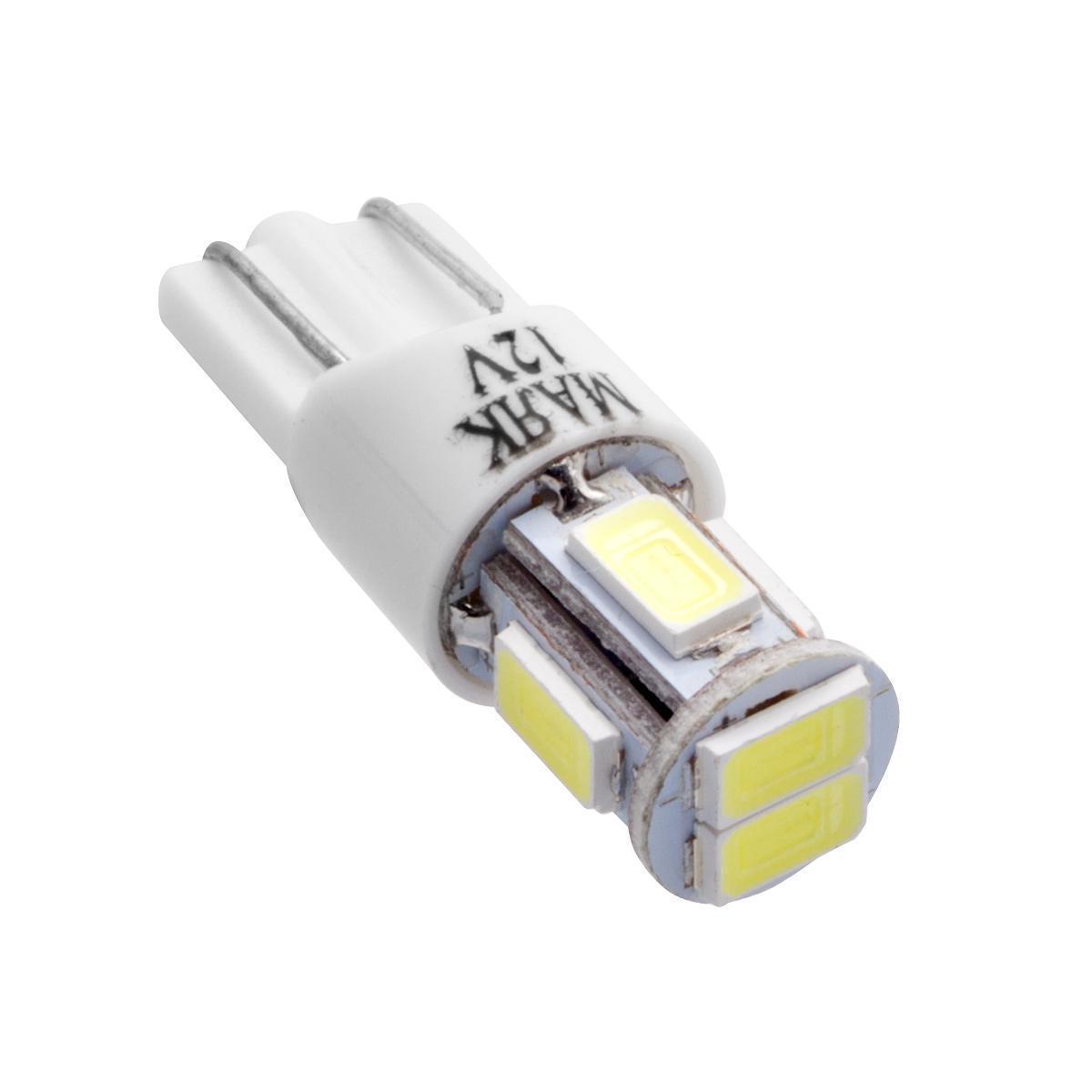 Лампа светодиодная 12V 5W без цоколя белый 6 SMD (габариты, повт.поворотника) 2 шт. Маяк 12T10-W\6SMD