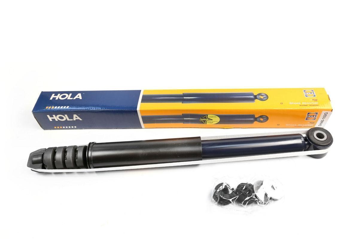 Амортизатор Renault Logan 04-15, Sandero 09-14; Nissan Almera 12- задний Hola газовый с отбойником G'Ride 