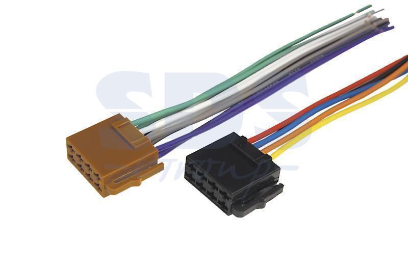Разъем для автомагнитол Евро ISO акустика + питание 2 гнезда Rexant