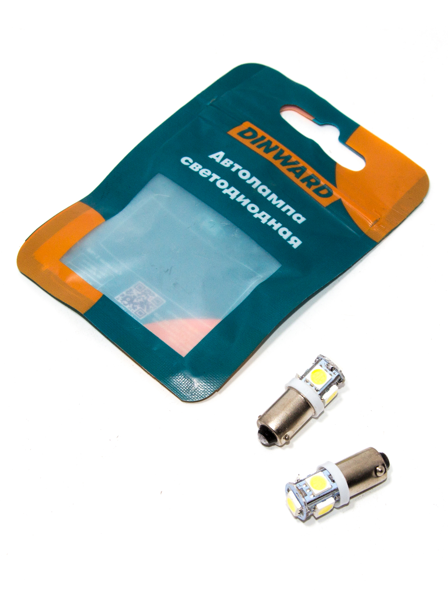 Лампа светодиод 12-4 (габарит) белая 5SMD (5050) 2 этажа DINWARD BA9s (к-т=2шт)