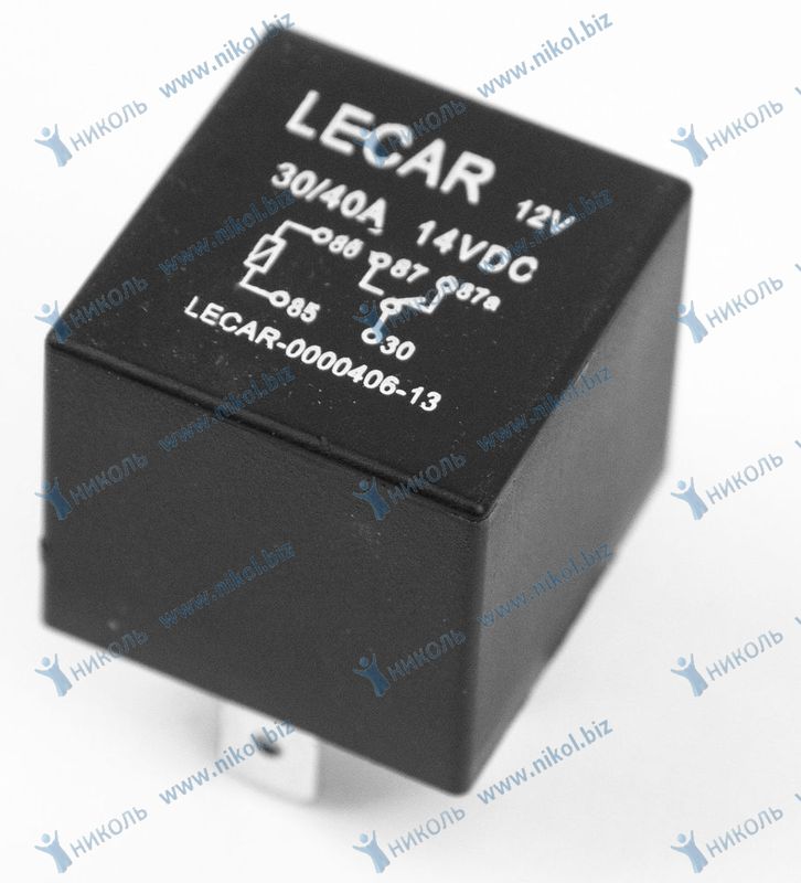 Реле 5-ти конт. (12В, 30/40А) LECAR (к-т=20шт)