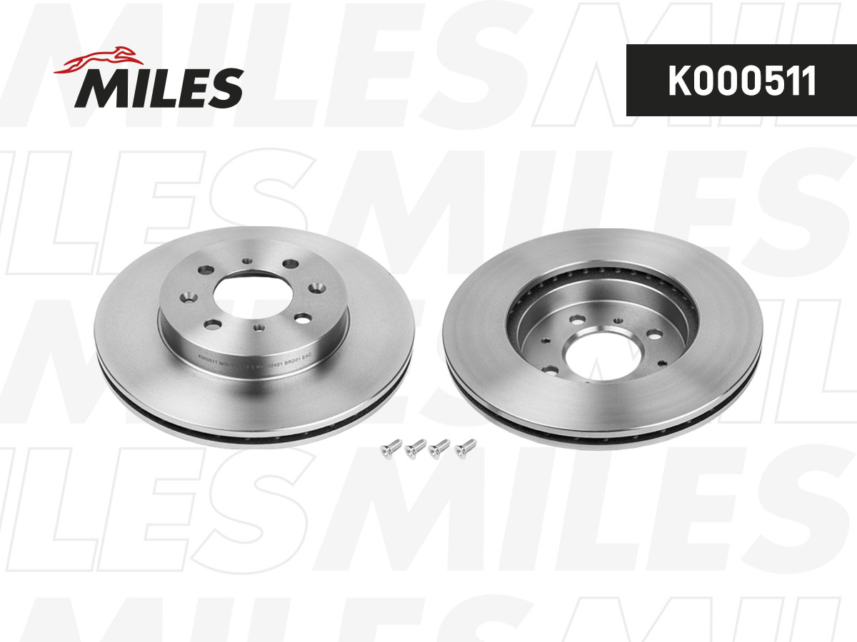 Диск тормозной Honda Civic 89-05; Rover 200 95-00/400 95-00/45 00- передний Miles