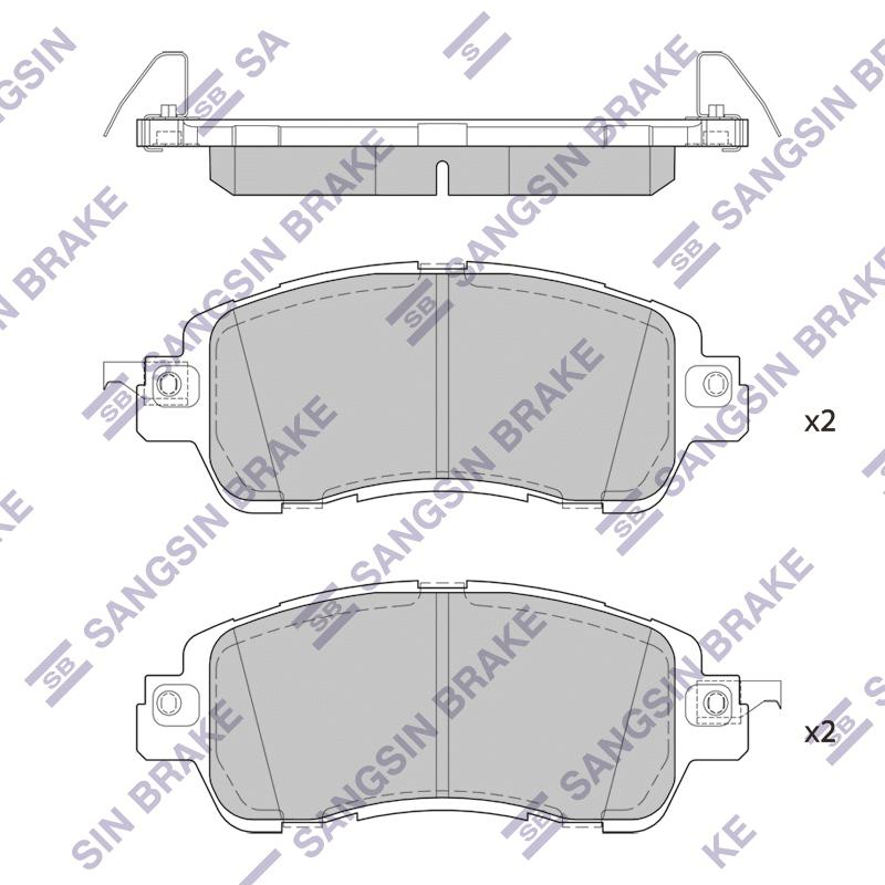 Колодки тормозные MAZDA 2 2014- SANGSIN BRAKE