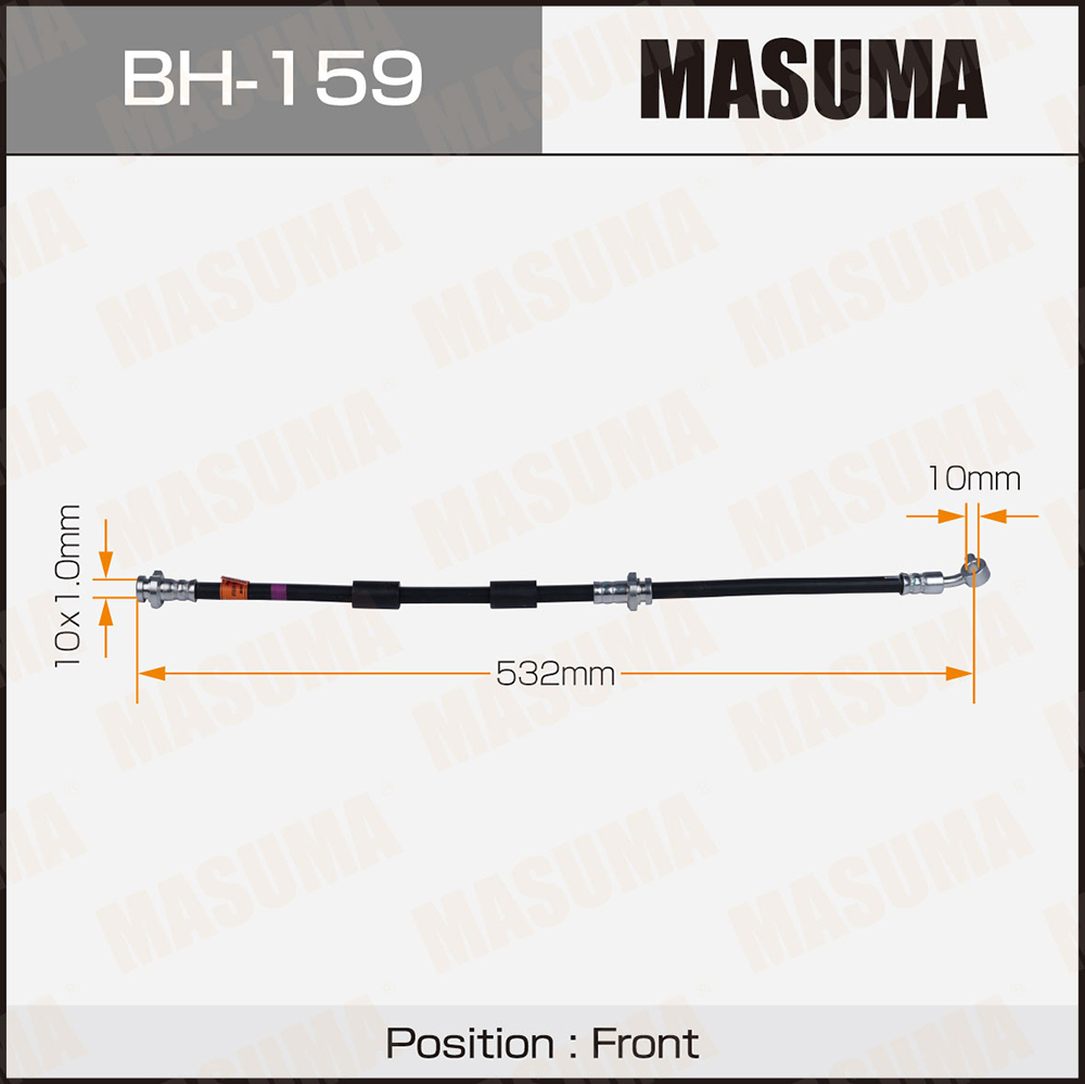 Шланг тормозной Nissan Maxima (A32) 96-02, Cefiro 96-03 передний MASUMA