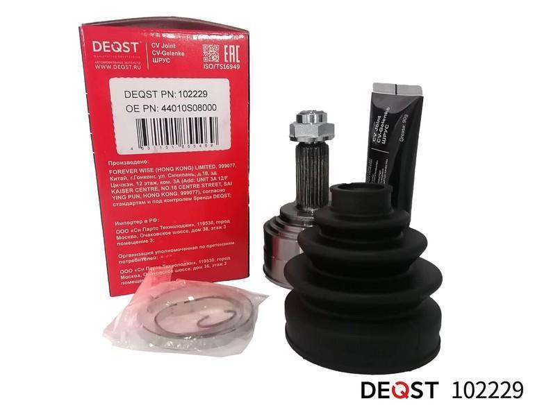 ШРУС Honda CIVIC 94-01, CR-V (RD) 95-02 наружный 30 x 55 x 26 (без ABS) \ DEQST 102229