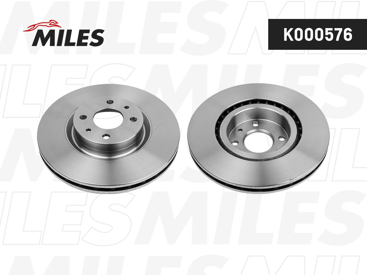 Диск тормозной Fiat 500 08-, Bravo 07-, Doblo 01-, Stilo 01- передний Miles