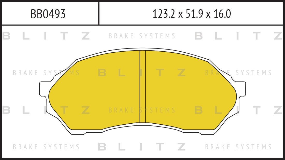 Колодки тормозные дисковые передние MAZDA 323 98-> BLITZ