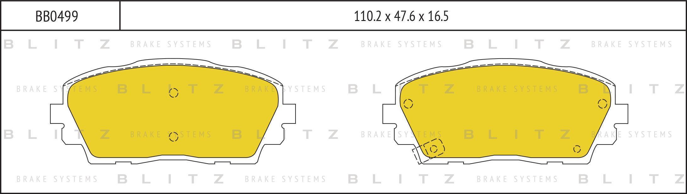 Колодки тормозные дисковые передние KIA Picanto 11-> BLITZ