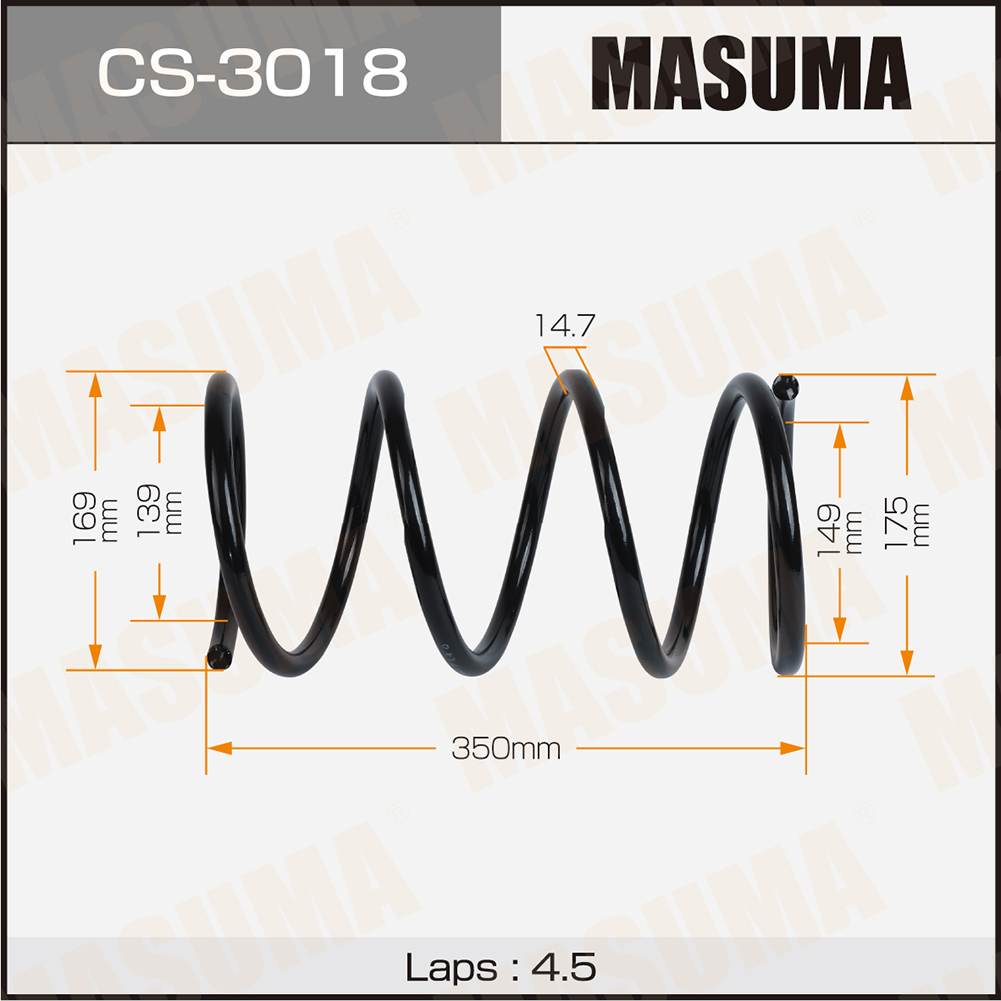 Пружина подвески Mitsubishi OUTLANDER / CW5W передняя Masuma