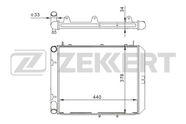 Радиатор охлаждения двигателя ZEKKERT Moskvich 2141 86-