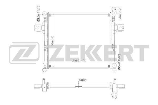 Радиатор охл. дв. ZEKKERT Jeep Commander 05- Grand Cherokee III 04-
