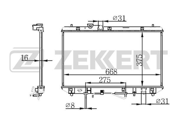 Радиатор охлаждения двигателя Toyota Camry (V40) 94-