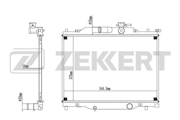 Радиатор охлаждения двигателя Mazda 2 II 14-
