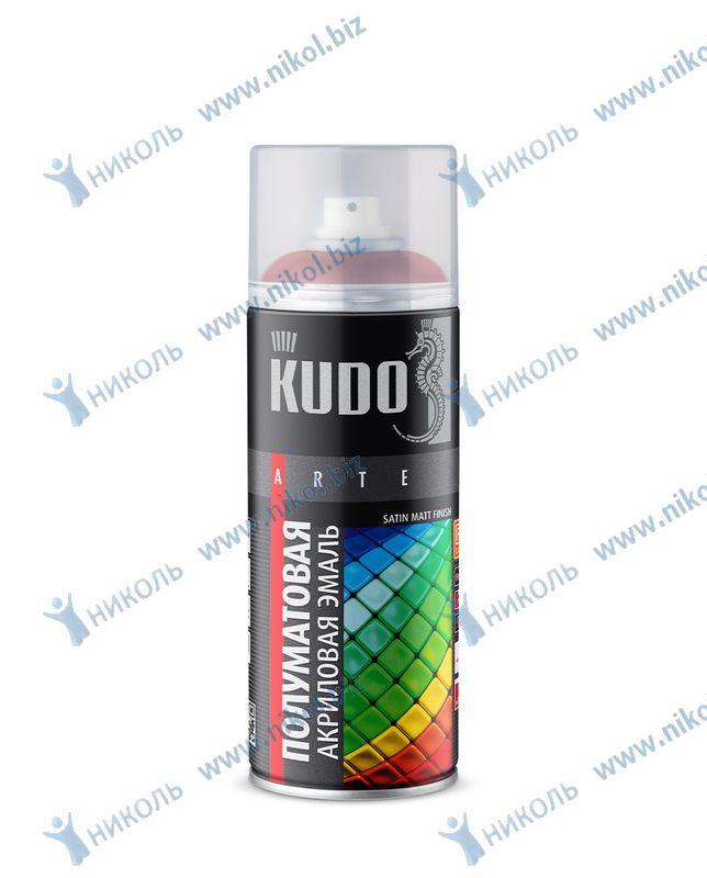 Краска аэроз зеленая (RAL 6029) KUDO (520мл) акрил