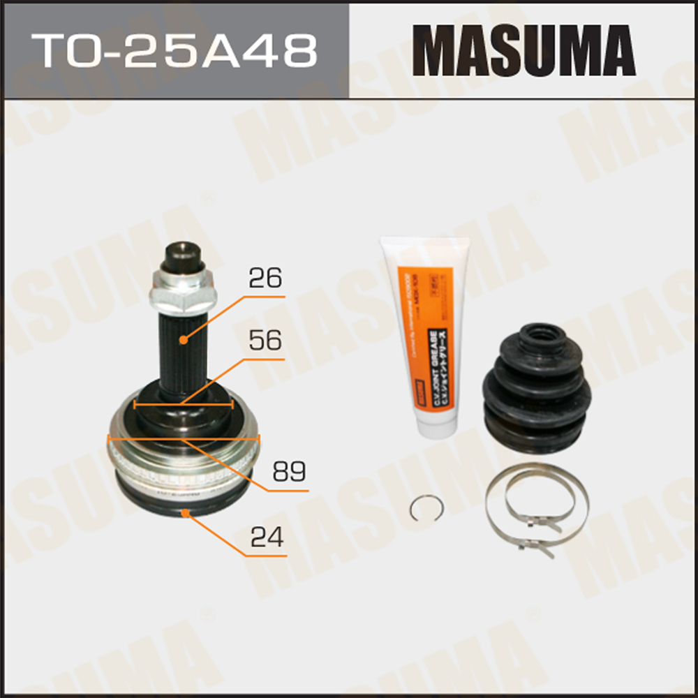 ШРУС наружный для а/м Toyota Corolla (E100) 91-02 Caldina 92-96 RAV4 94-00 24x56x26 с ABS MASUMA