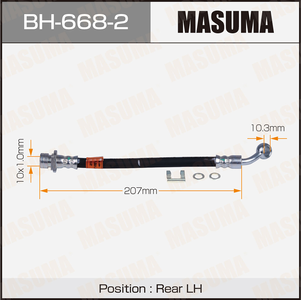 Шланг тормозной Honda FIT / GD# rear LH Masuma