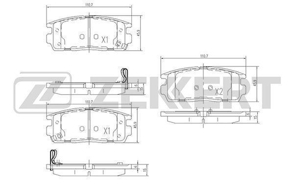 Колодки тормозные Chevrolet Captiva 06-; Opel Antara 06- задние Zekkert