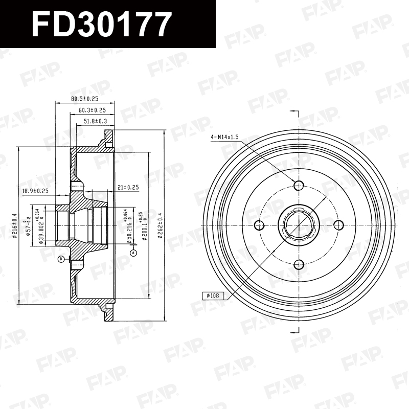 Барабан тормозной AUDI 80 1.4L 1986.09-1989.07 Антикоррозийное покрытие GEOMET® FAP