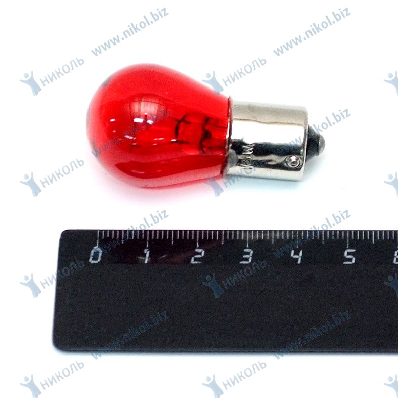 Лампа PR21W 12V BAW15s (красная) (габарит - стоп-сигнал)