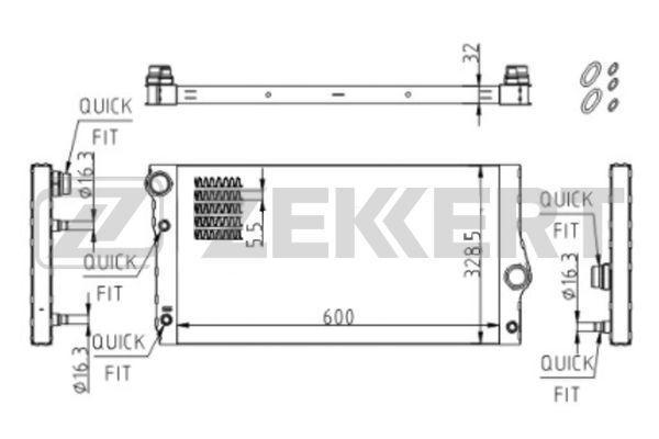 Радиатор охлаждения двигателя BMW 5 (F10 F11) 09- 7 (F01-04) 08-