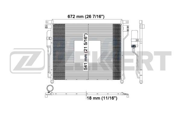 Радиатор кондиционера Nissan NP300 Navara (D40) 04- Pathfinder (R51M) 05-