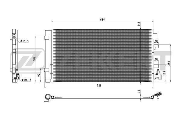 Радиатор кондиционера Renault Fluence 10-