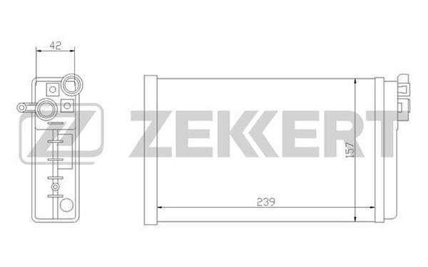 Радиатор отоп. ZEKKERT Opel Omega A 86- Senator B 87-