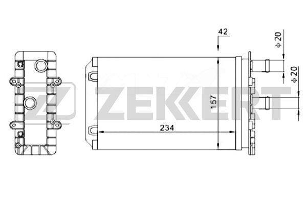 Радиатор отопителя VW Transporter IV 90-
