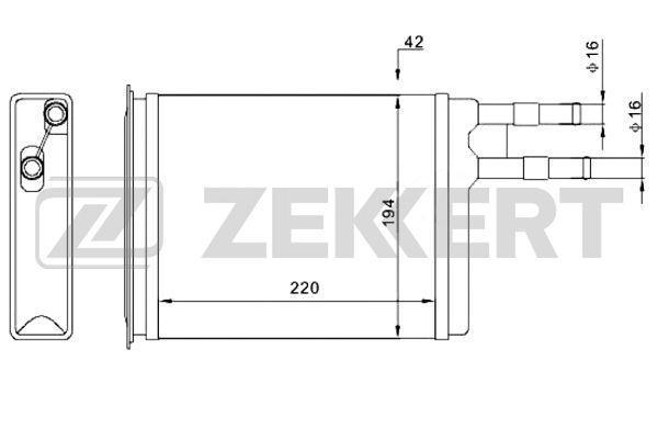 Радиатор отопителя Citroen Jumper (230) 94- Fiat Ducato (230) 94- Peugeot Boxer (230) 94-