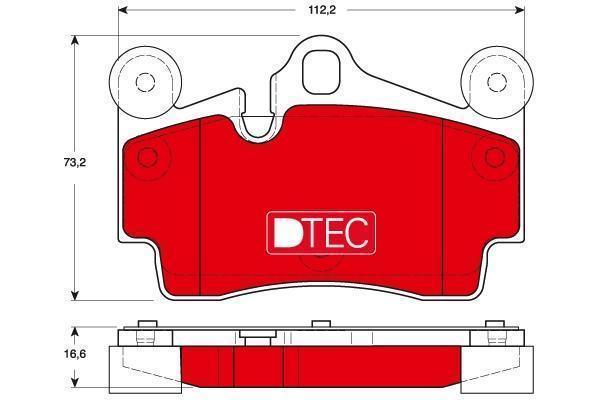 Колодки тормозные Audi Q7 06-; Porsche Cayenne 02-, VW Touareg 02- задние \ TRW GDB1653DTE
