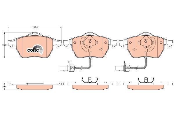 Колодки тормозные Audi A4 (B5-B7) 94-08, A6 (C5) 97-11; VW Passat (3B) 96-05 передние \ TRW GDB1307