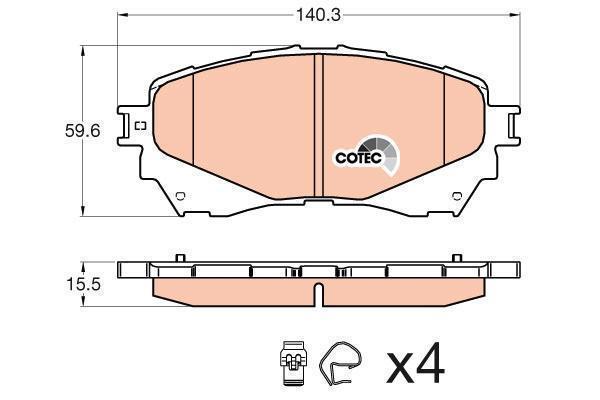 Колодки тормозные Mazda 6 12- передние \ TRW GDB3580