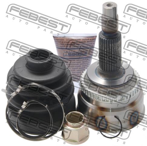ШРУС TOYOTA KLUGER L/V ACU2#,MCU2# 2000.11-2007.05 [JP] наружный 27x63x30 \ 0110-060A48 FEBEST