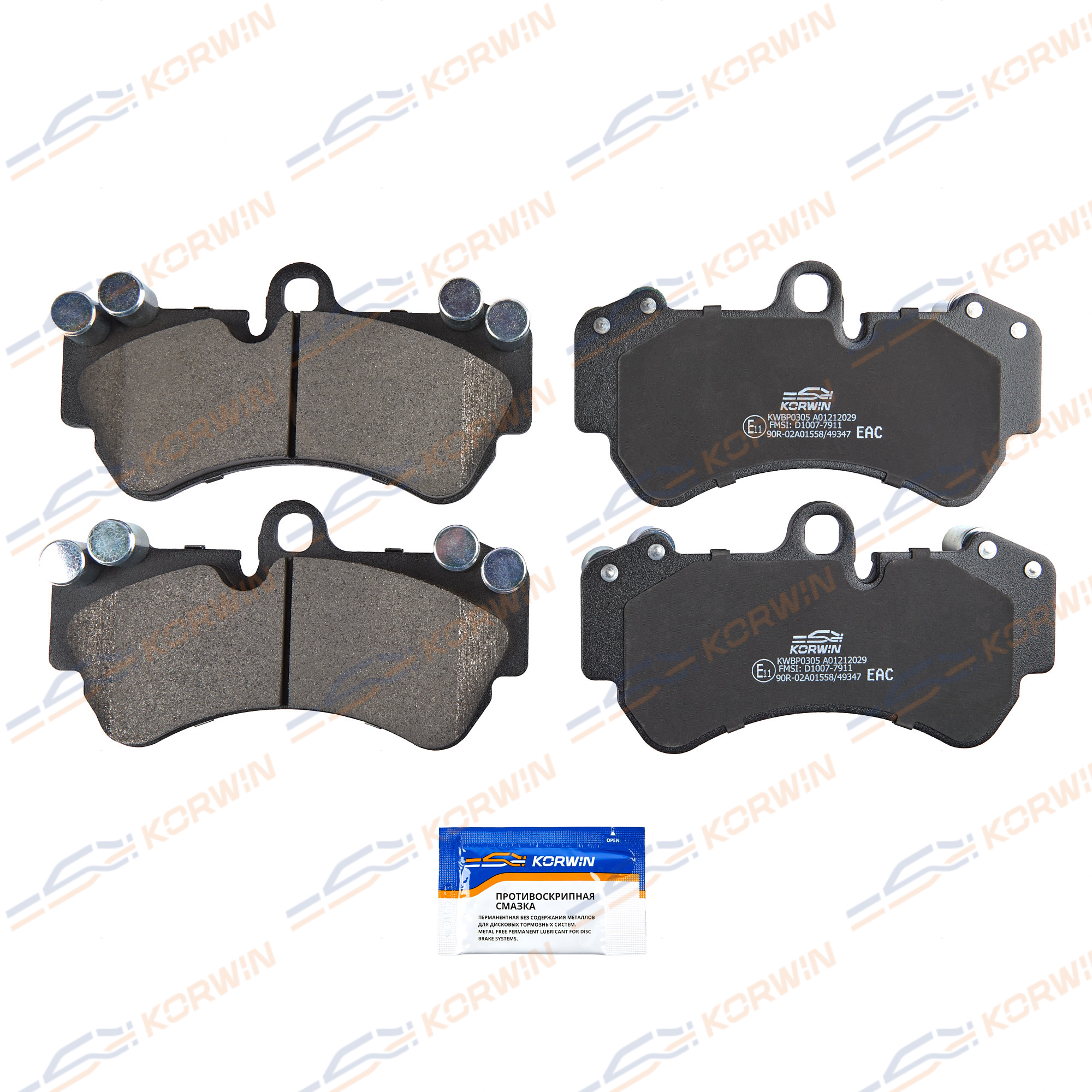 Колодки тормозные перед. Mercedes G W463 15-/VW Touareg (7L) 02-/Porsche_KORWIN
