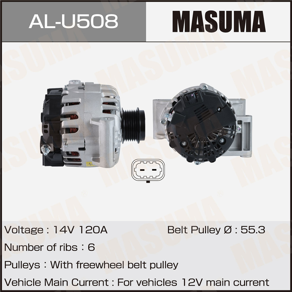 Генератор OPEL /A24XE; A24XF, A20NFT (14V/120A) Masuma