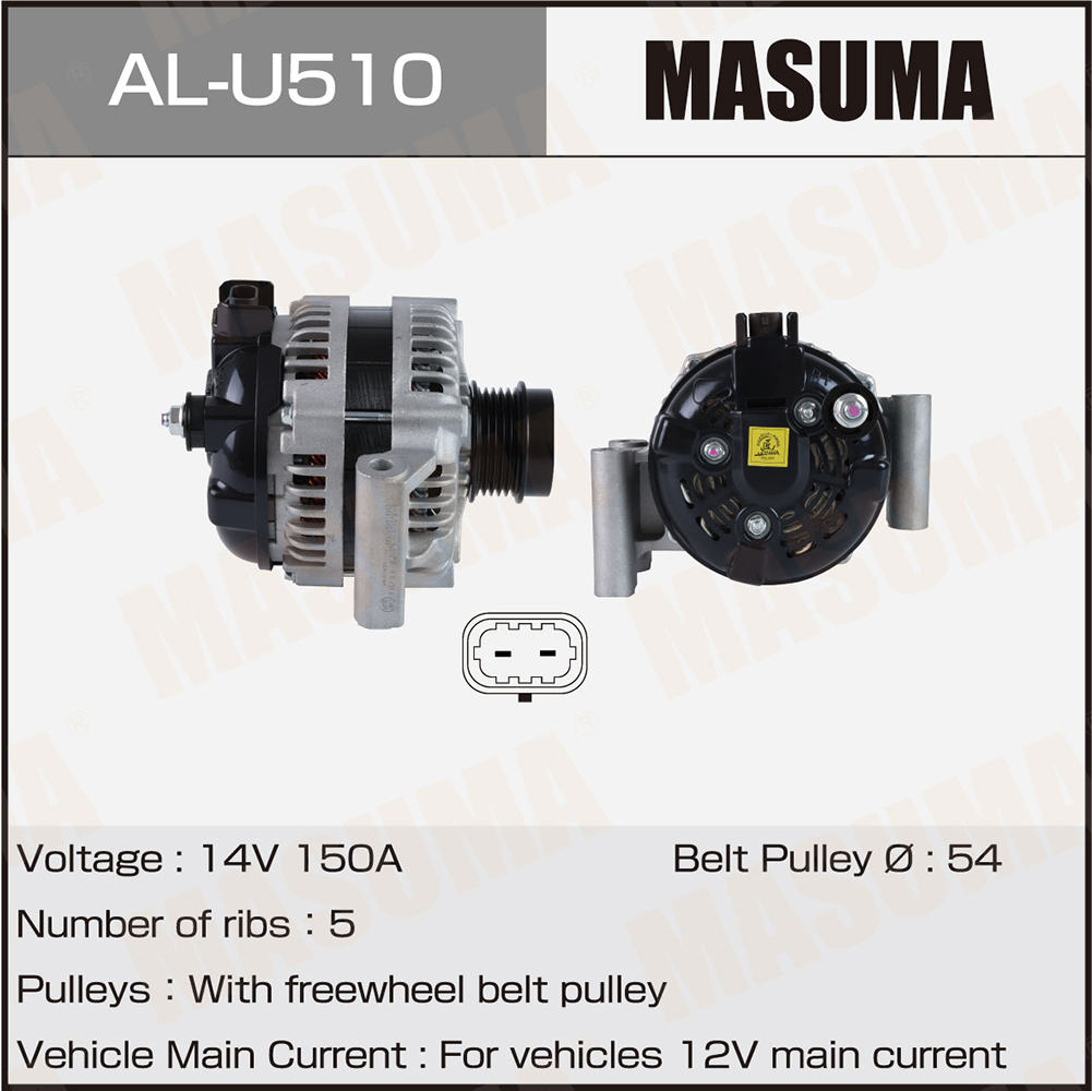 Генератор OPEL B20NFT, D20NFT, A20NHT (14V/150A ) Masuma
