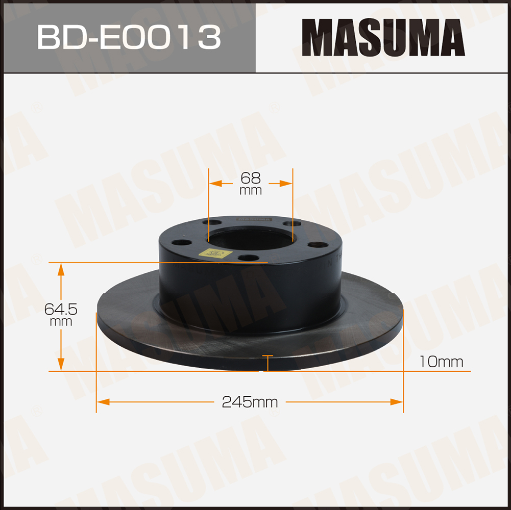 Диск тормозной VAG PASSAT 96-12 [уп2] задний Masuma