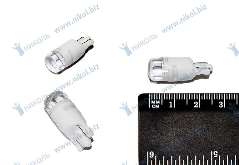Лампа светодиод 24-5 б/ц (габ., пов.) бел 2SMD 28*35 PH CER CC NOVA-PRO/DINWARD W2.1х9.5d (крат_уп_