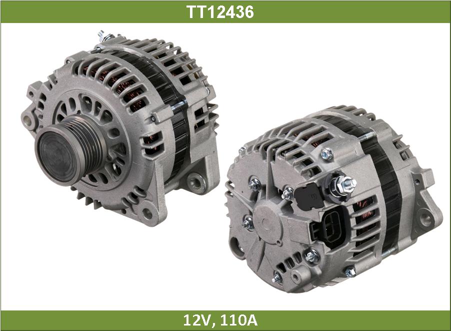 Генератор Nissan X-Trail (T31) 07-, Teana (J32) 08- 2.0-2.5 110A, CW, 6 Groove; L-S;Tesla Technics