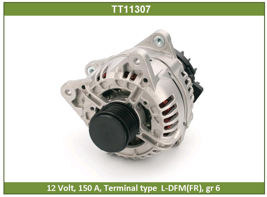Генератор Renault Duster (10-)/Nissan Almera III (G15) (12-) 1.6i 150A 12V Tesla Technics