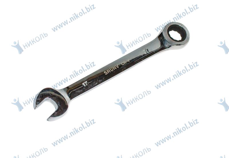 Ключ комбинированный трещоточный *17 CrV NOVA-PRO/DINWARD